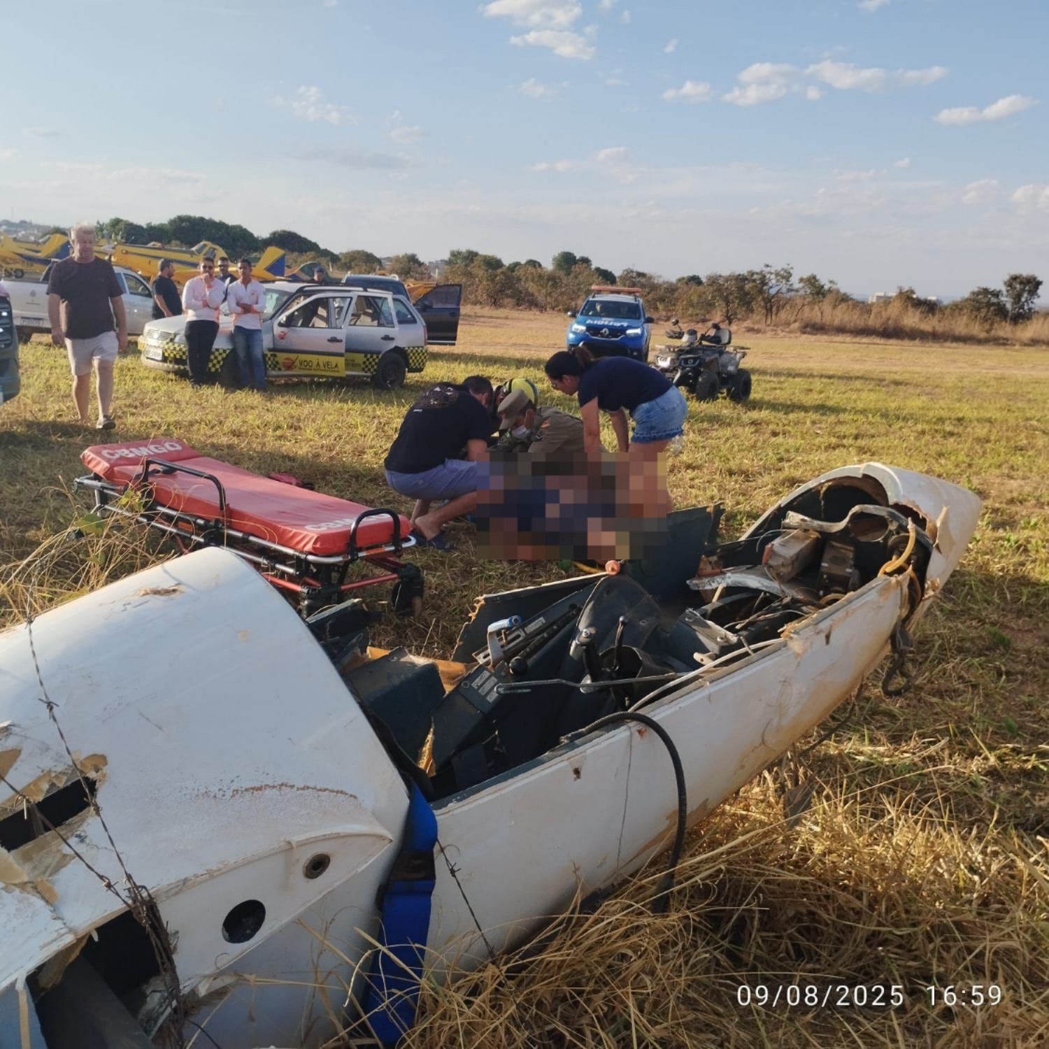 Imagem do local do acidente