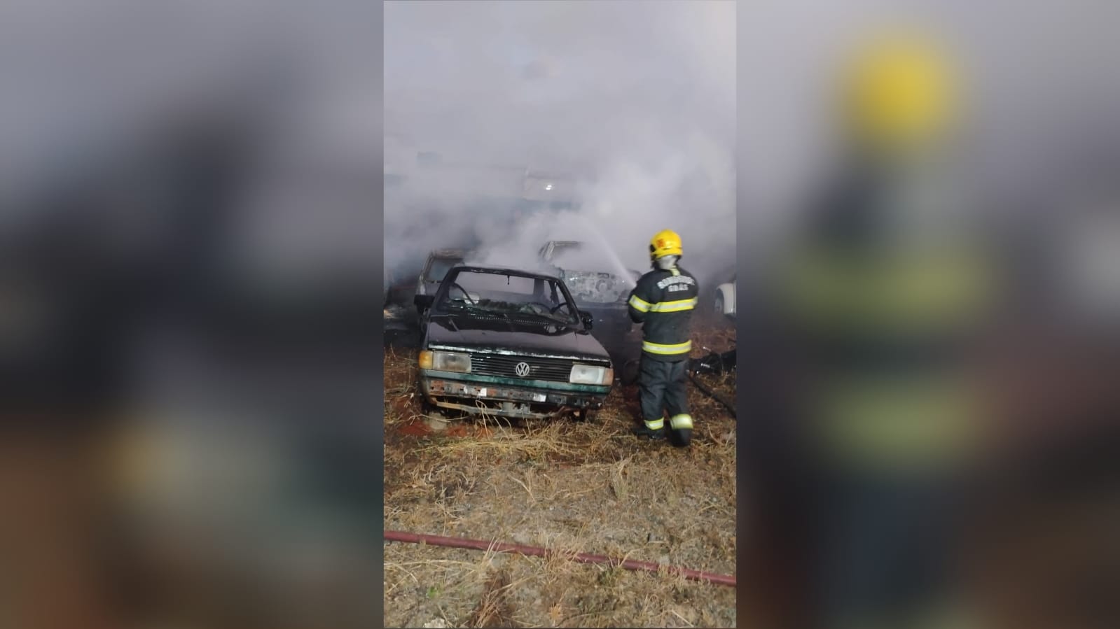 Imagem do combate ao fogo