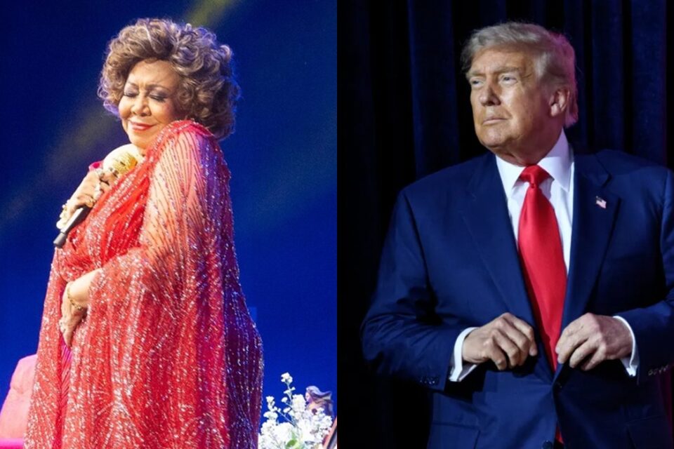 Alcione diz que vai fazer uma 'macumbinha' para Trump deixar o Brasil em paz (Fotos: Divulgação/Instagram e Casa Branca/Reprodução)
