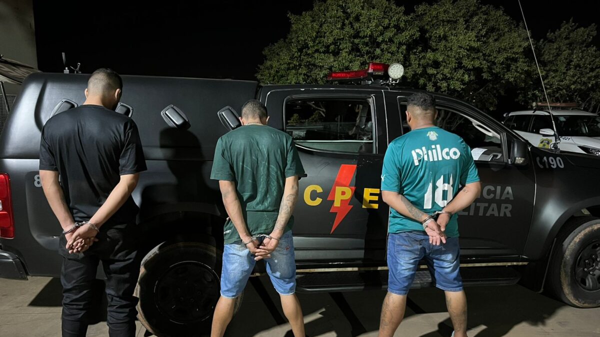 Imagem do trio preso