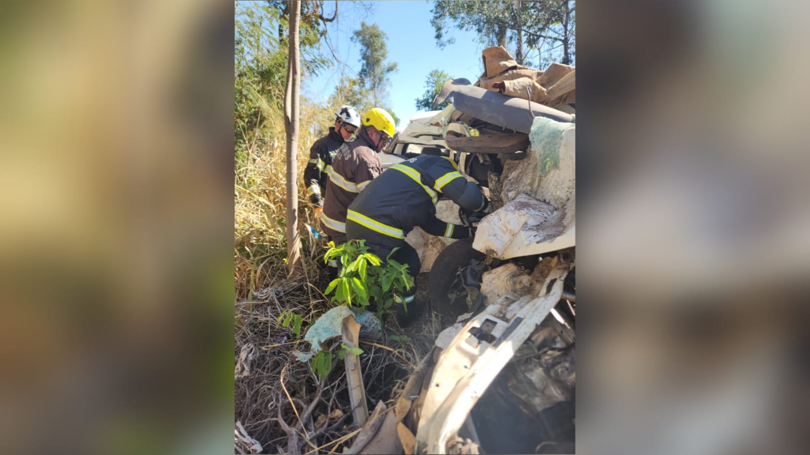 Imagem do veículo após o acidente