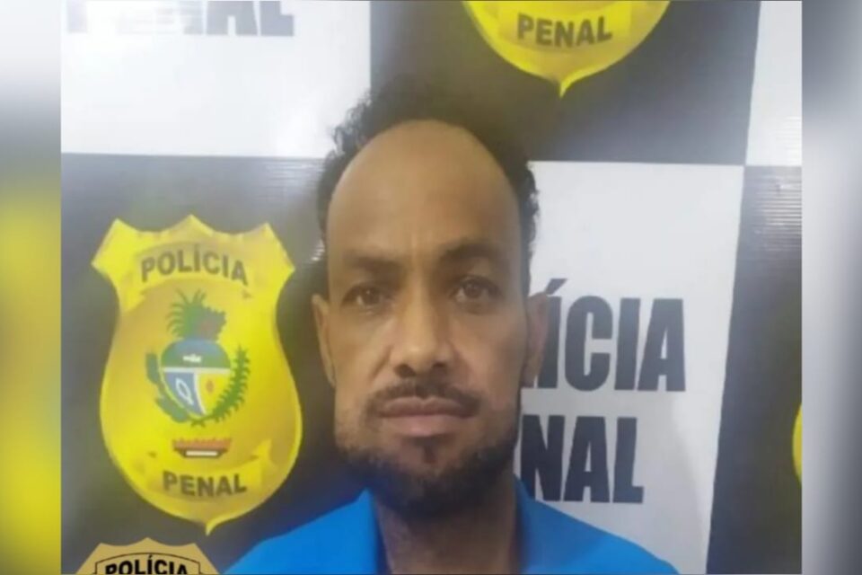 Imagem do suspeito preso