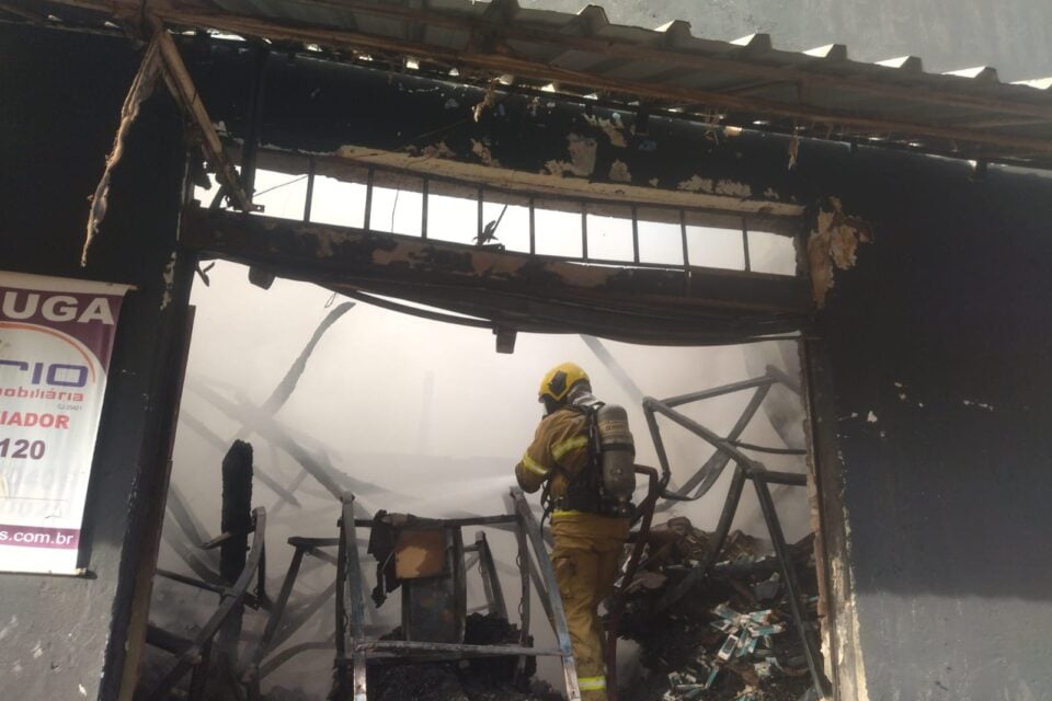 Imagem do local do incêndio