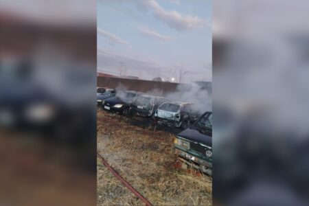 Imagem do local após o combate as chamas