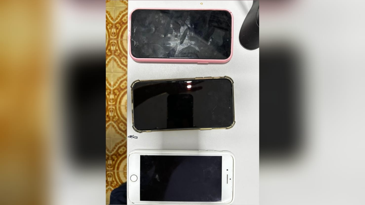 Imagem dos celulares apreendidos