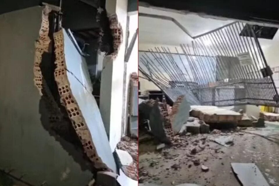 Homem destrói cartório com retroescavadeira por demora em divórcio Caso é tratado pela polícia como dano, ameaça e vias de fato vídeo