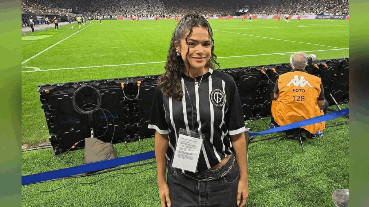 Maisa em jogo do Corinthians (Foto: Reprodução)