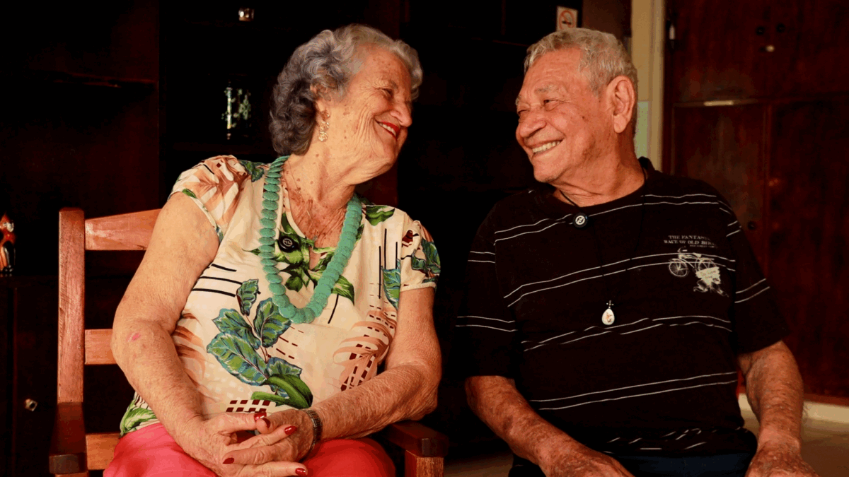 Casal Lúcia e Aristides dividem a vida no Solar Colombino (Foto: Mais Goiás)