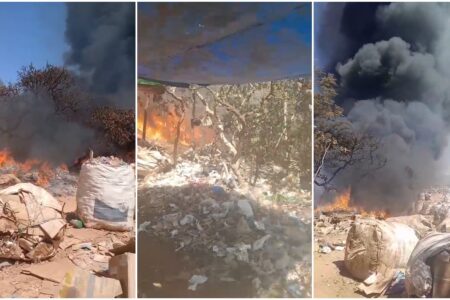 Incêndio no lixão de Caldas Novas destrói material reciclado de catadores e recicladores