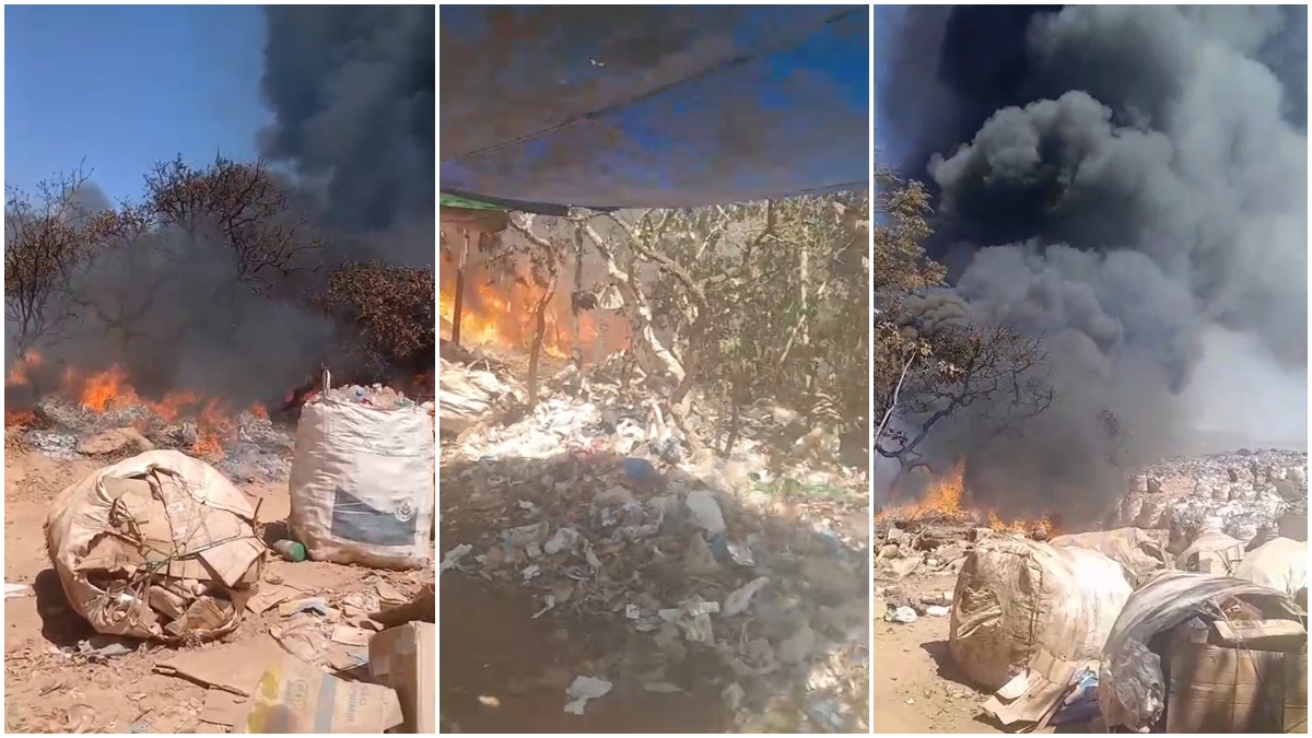 Incêndio no lixão de Caldas Novas destrói material reciclado de catadores e recicladores