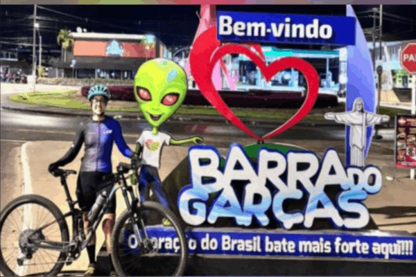 Lauriane pedalou 385 km para visitar o pai (Foto: Reprodução)