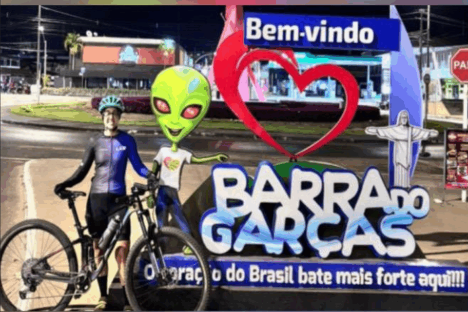 Lauriane pedalou 385 km para visitar o pai (Foto: Reprodução)