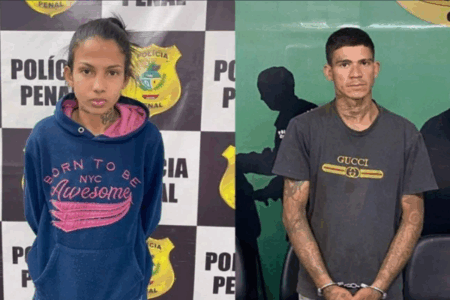 Casal preso suspeito de extorquir idosos (Foto: Reprodução)