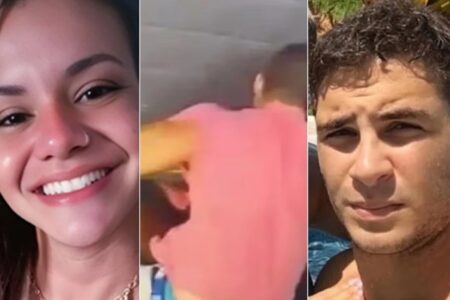 Mulher agredida com mais de 60 socos divulga foto após cirurgia para reconstrução da face; veja Juliana Garcia dentro de elevador Igor Eduardo