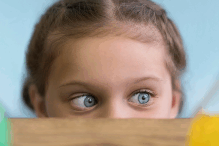 Imagem dos olhos de uma criança