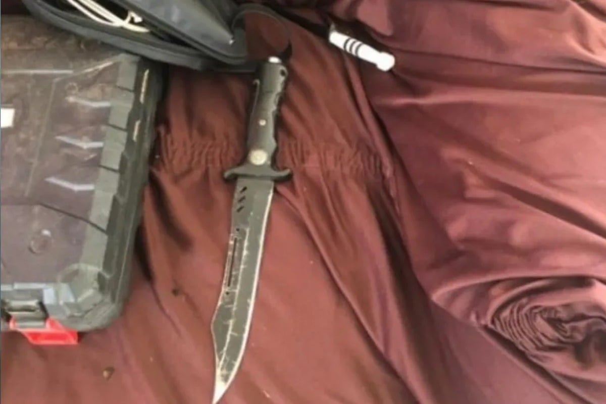 Imagem da faca apreendida