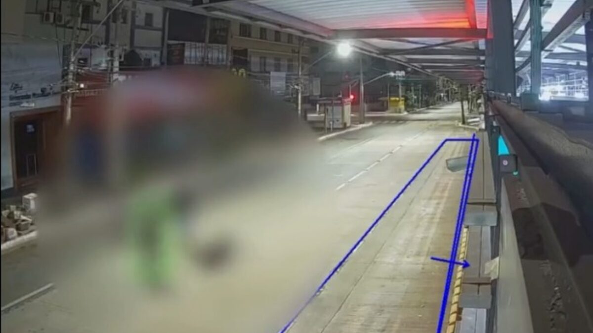 Imagem da câmera de segurança