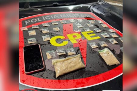 Homem é preso por tráfico de drogas após perseguição policial em Catalão (Foto: Reprodução)