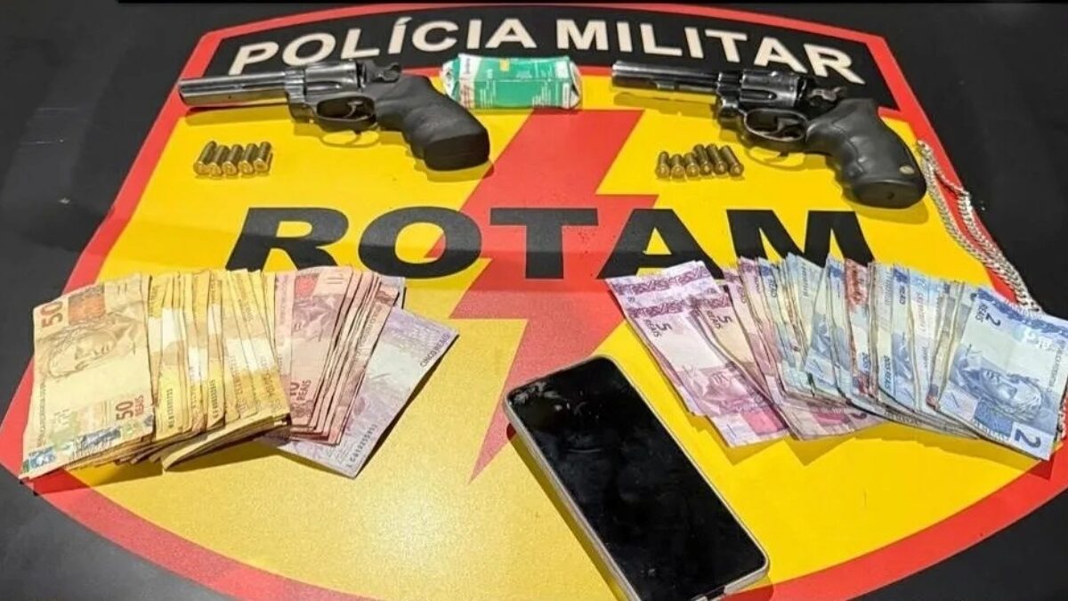 Imagem dos objetos apreendidos