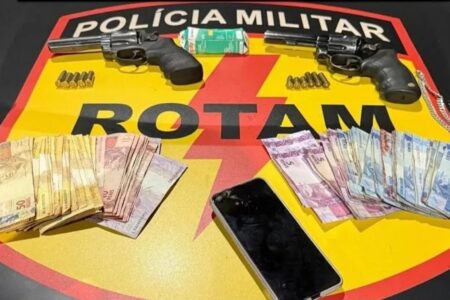 Imagem dos objetos apreendidos