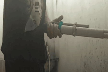 Imagem da arma caseira que os adolescentes fizeram