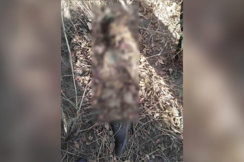 Imagem de parte do corpo encontrado