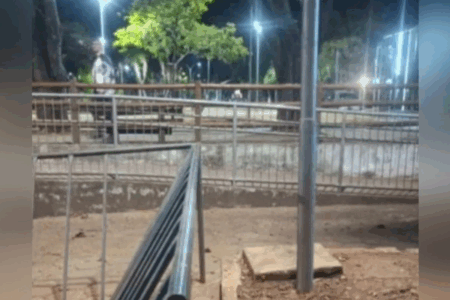 Criança levou choque em poste público de Parque em Anápolis (Foto: Reprodução)