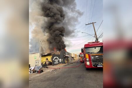 Imagem do local do incêndio