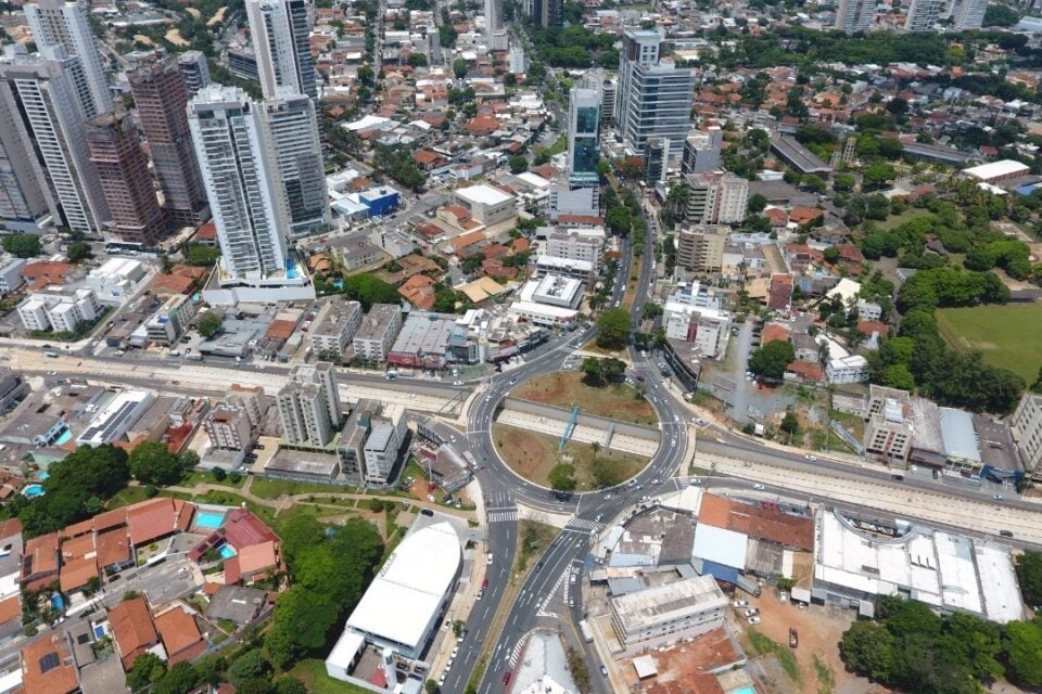Foto aérea mostra a capital de Goiás