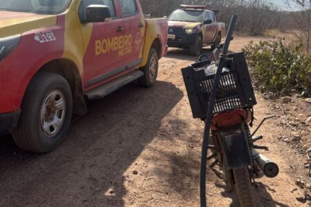 PM prende homem que causou incêndio em área de vegetação em Nova Roma (Foto: Divulgação)