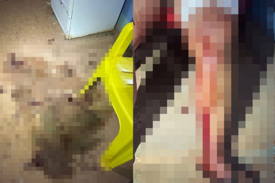 Imagem do ferimento na vítima