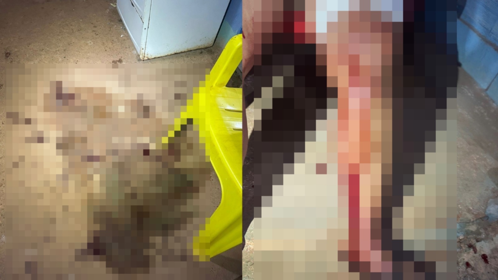 Imagem do ferimento na vítima