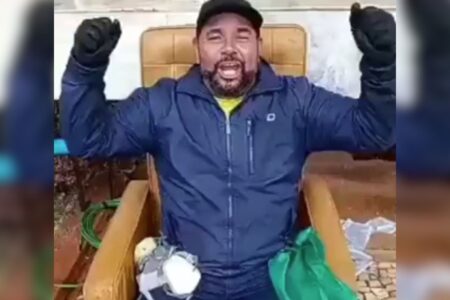 Mecânico Fábio Alexandre de Oliveira, homem que sentou na 'cadeira do Xandão' (Foto: Reprodução)