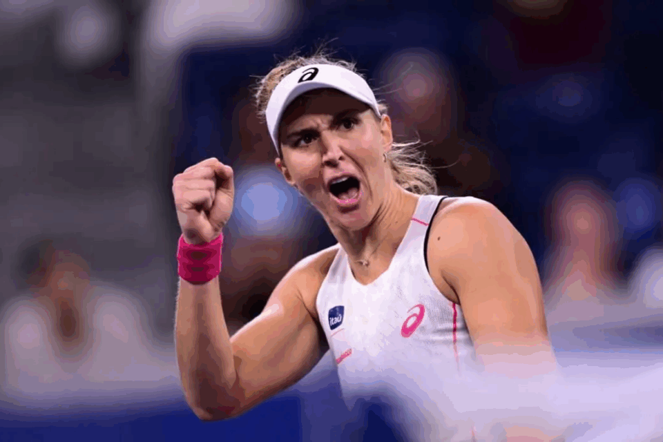 Bia Haddad comemora vitória no US Open