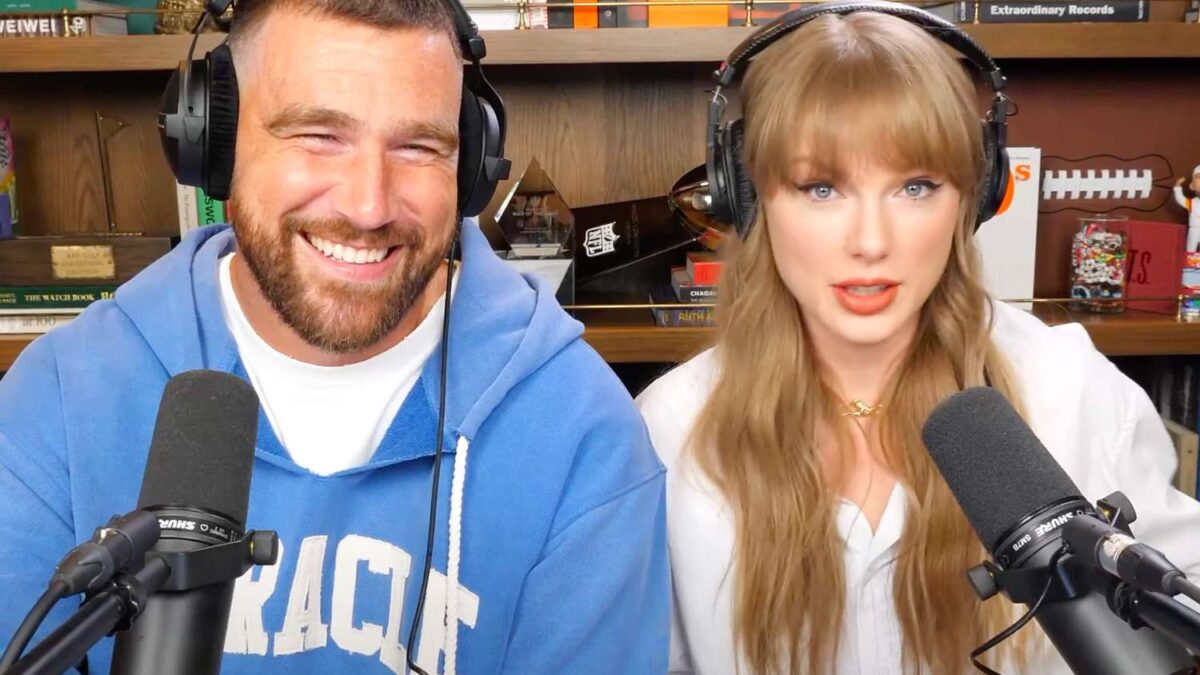 Taylor Swift anuncia noivado com o jogador Travis Kelce; veja fotos Pombinhos aparecem juntos em um jardim e Taylor exibe o anel em um clique