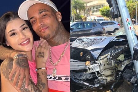 Bia Miranda e Gato Preto com bebidas alcoólicas antes de bater porsche veja fotos Influenciadores não fizeram teste do bafômetro