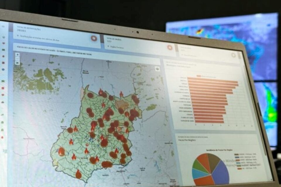 Imagem dos focos que estavam ativos