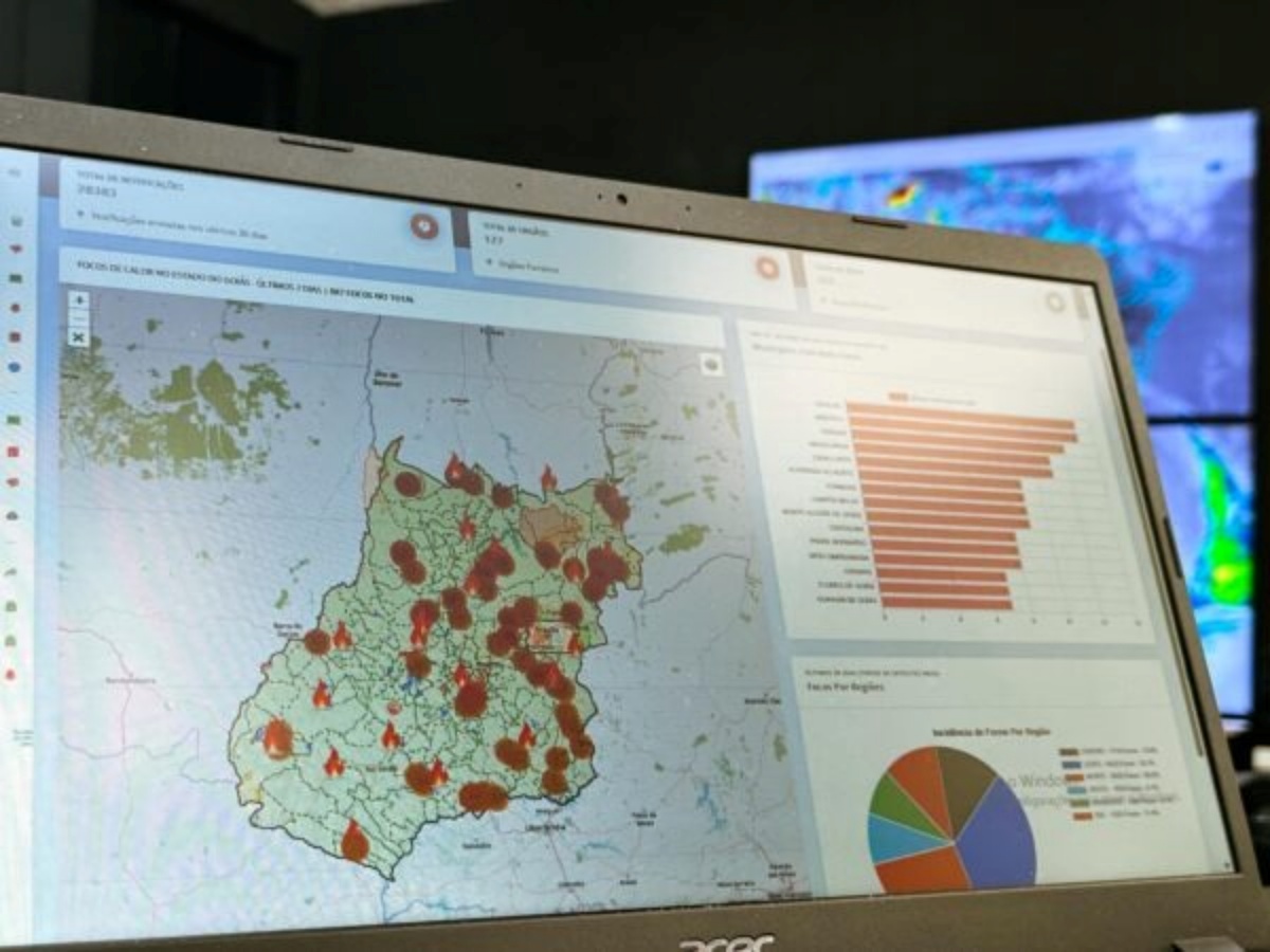 Imagem dos focos que estavam ativos