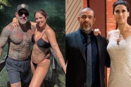 Mulher de Fogaça reage a boatos de romance do chef com Paola Carosella Carine Ludvic está casada com o jurado do 'MasterChef' desde 2015