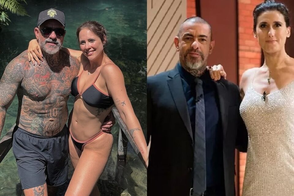 Mulher de Fogaça reage a boatos de romance do chef com Paola Carosella Carine Ludvic está casada com o jurado do 'MasterChef' desde 2015