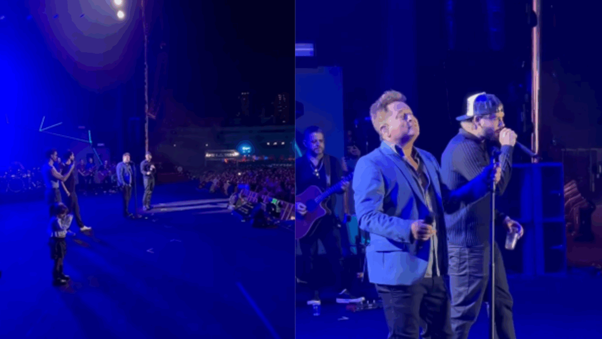 Leonardo reúne filhos no palco em apresentação em Goiânia
