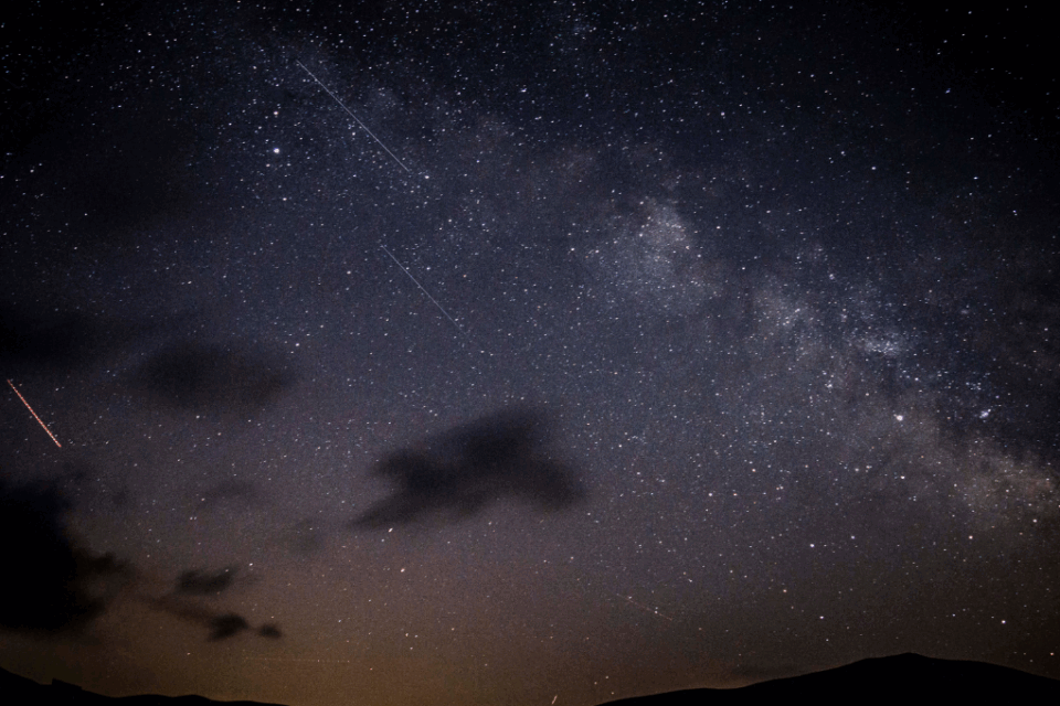 Imagem de um céu estrelado