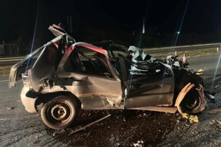 Imagem do carro após a batida