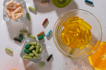 Imagem de pílulas e suplementos alimentares