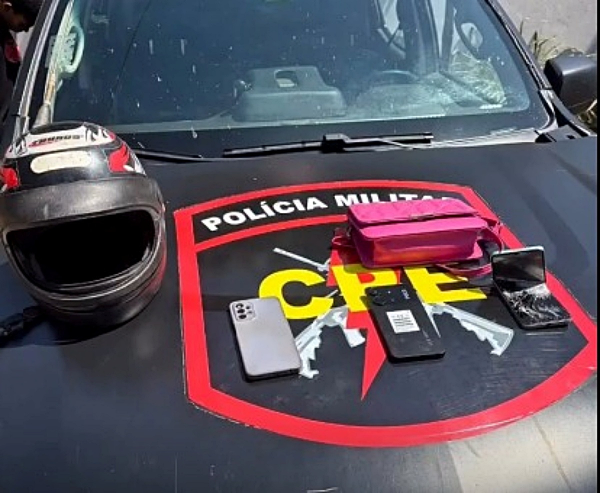 Imagem dos objetos apreendidos