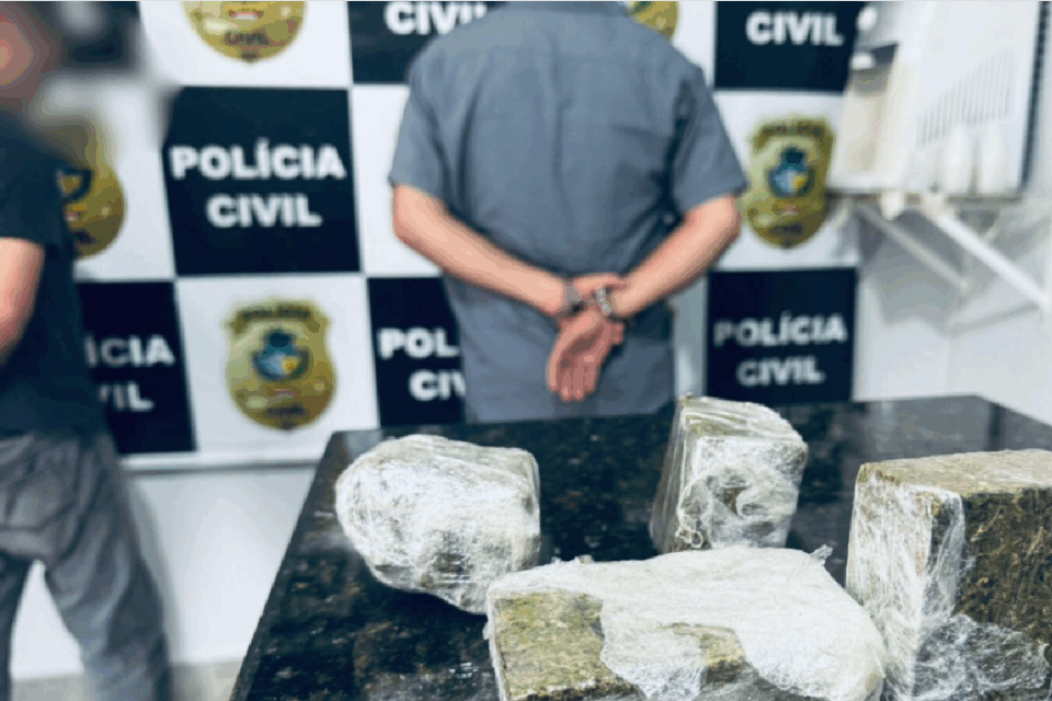 Motorista e passageiro são presos com drogas que seriam vendidas em festa de Hidrolândia