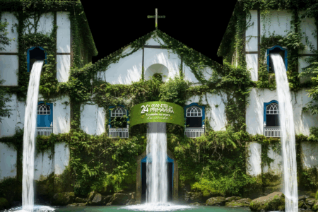 Igreja do Rosário recebe projeção mapeada no Canto da Primavera 2025, em Pirenópolis