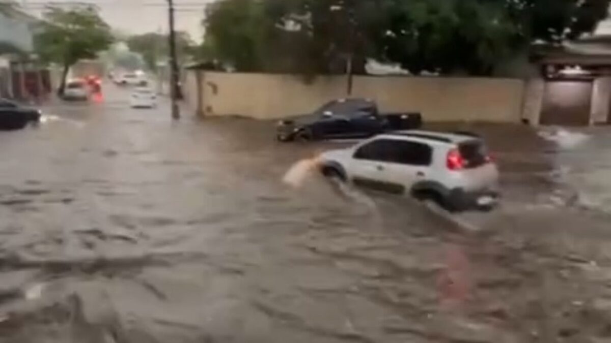 Forte chuva em Goiânia causou estragos em diversos pontos. (Foto: reprodução)