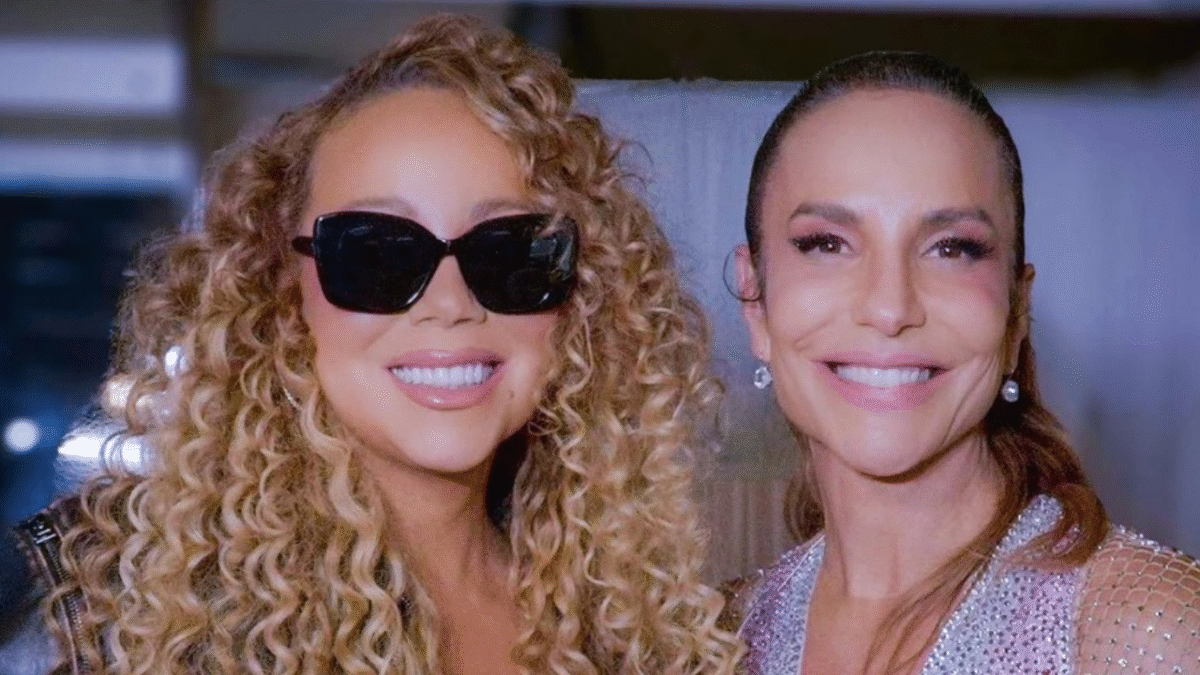 Ivete Sangalo posta vídeo com Mariah Carey nos bastidores do The Town; 'Melhores amigas'