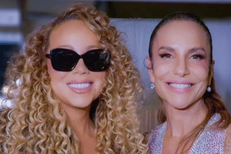Ivete Sangalo posta vídeo com Mariah Carey nos bastidores do The Town; 'Melhores amigas'